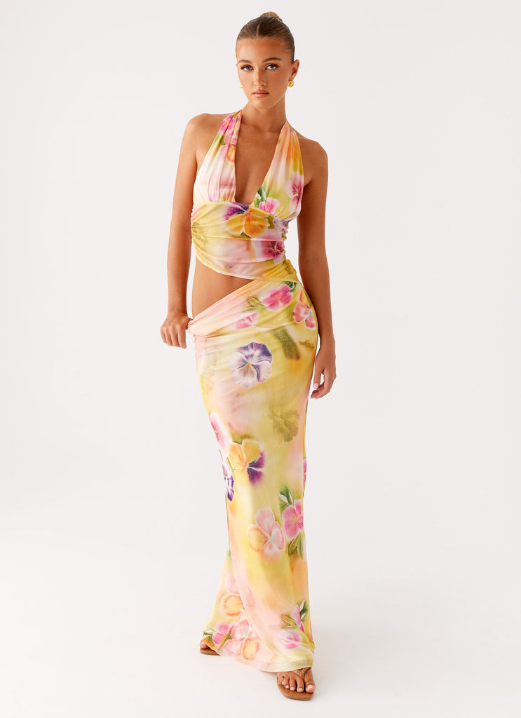 Peppermayo Exclusive Main Act Halter Maxi Dress - Sunburst Floral - View 6 | Shop Formal Dress