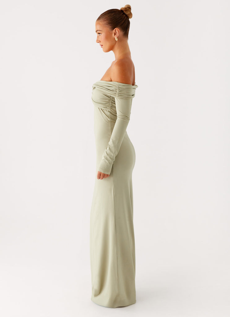 Collective Dress - Peppermayo Exclusive Marla Long Sleeve Maxi Dress - Sage image 5