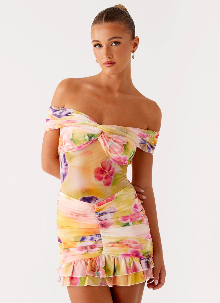 Collective Dress - Peppermayo Exclusive Frances Mini Dress - Sunburst Floral image 2