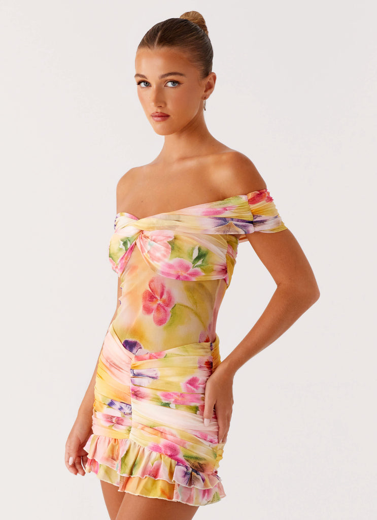 Collective Dress - Peppermayo Exclusive Frances Mini Dress - Sunburst Floral image 4