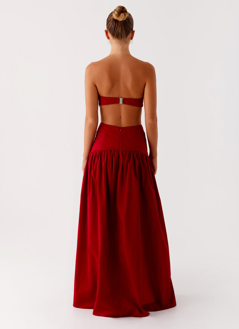 Amari Maxi Dress Red 3 Peppermayo