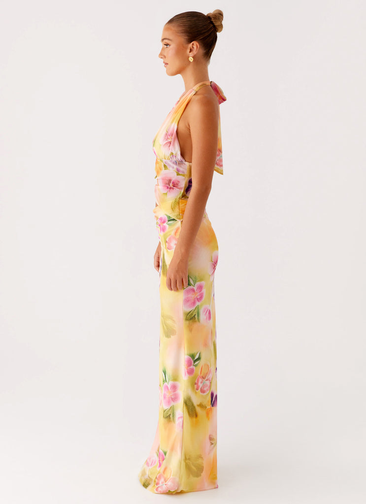 Peppermayo Exclusive Main Act Halter Maxi Dress - Sunburst Floral - View 4 | Shop Formal Dress