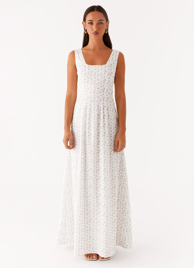 Peppermayo Exclusive All My Love Maxi Dress - White Floral - Image 3
