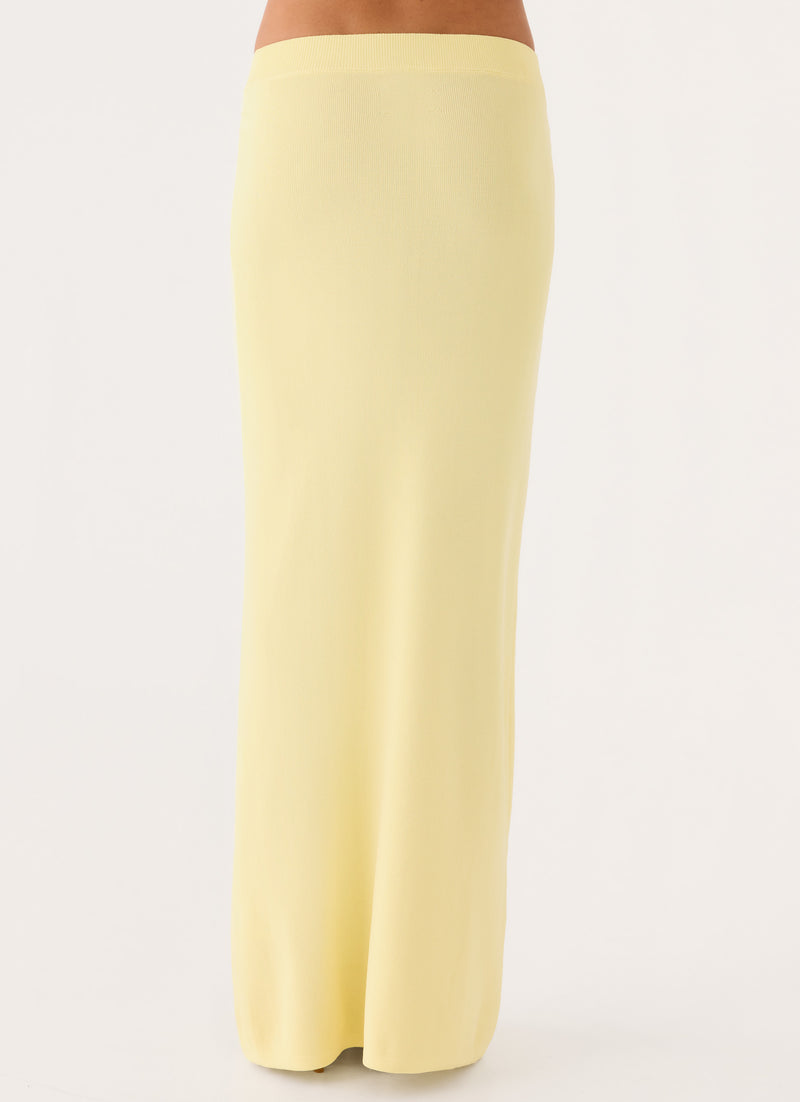 Amarah Knit Maxi Skirt - Yellow