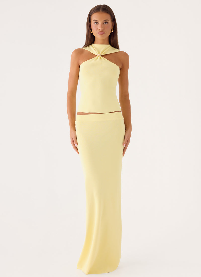 Amarah Knit Top - Yellow