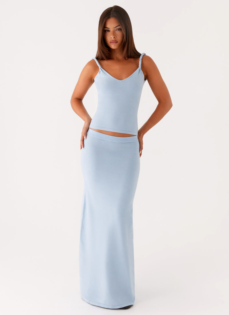 Anastasia Knit Top - Blue