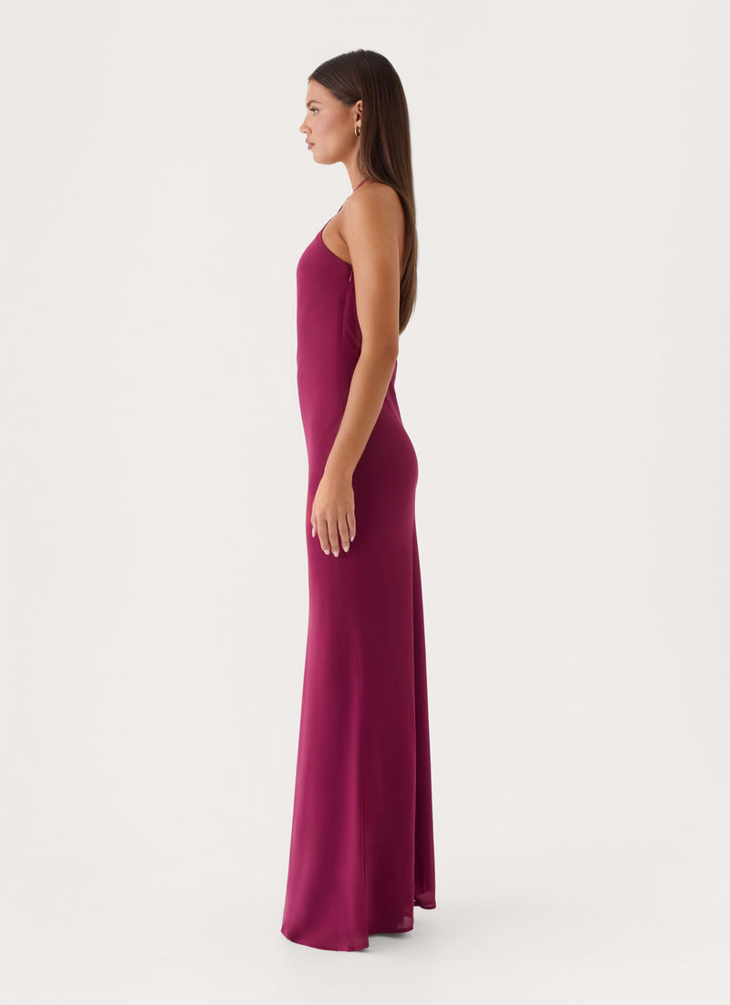 Anouk Halter Maxi Dress - Plum