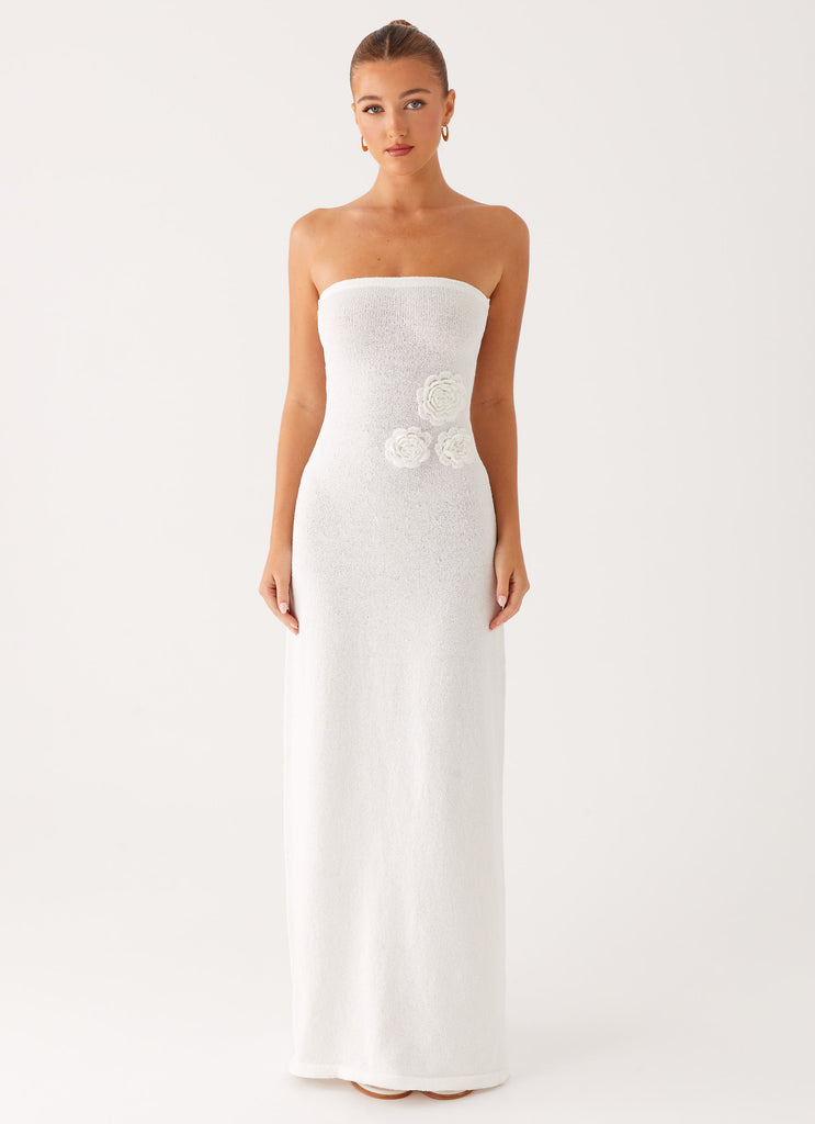 Peppermayo Exclusive Arli Strapless Maxi Dress - Ivory - View 3 | Shop Formal Dress