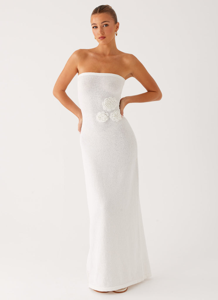 Peppermayo Exclusive Arli Strapless Maxi Dress - Ivory - View 2 | Shop Formal Dress