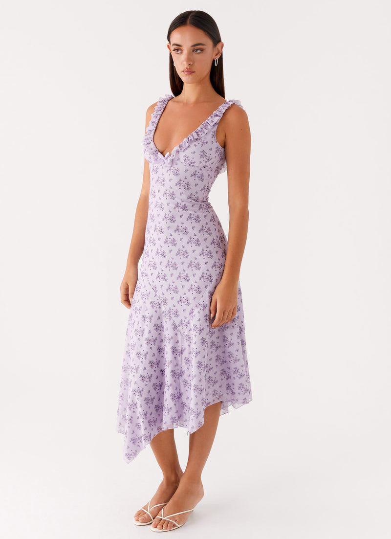 Asteri Midi Dress Lavender Meadow 2 Peppermayo