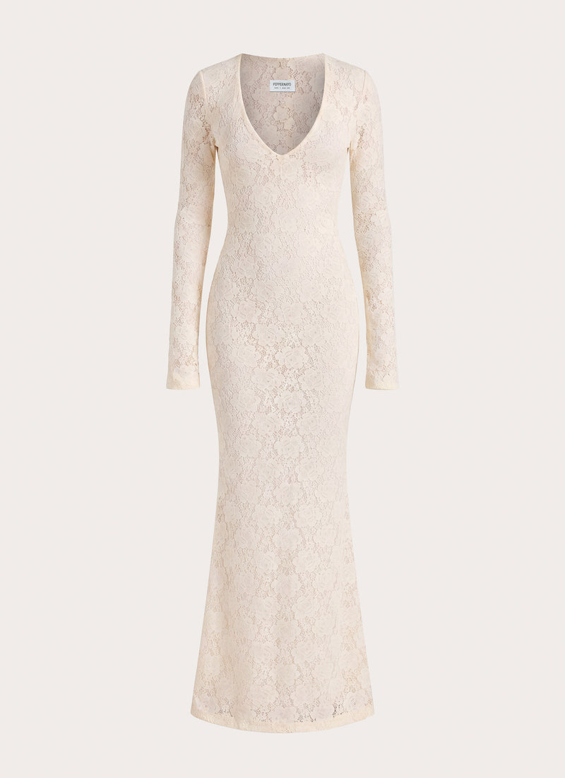 Astoria Long Sleeve Maxi Dress - Ivory