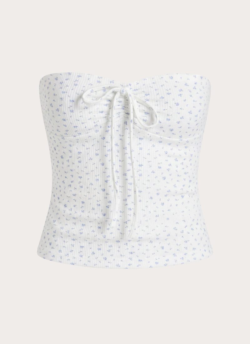 Aurevia Waffle Top - Floral Waffle