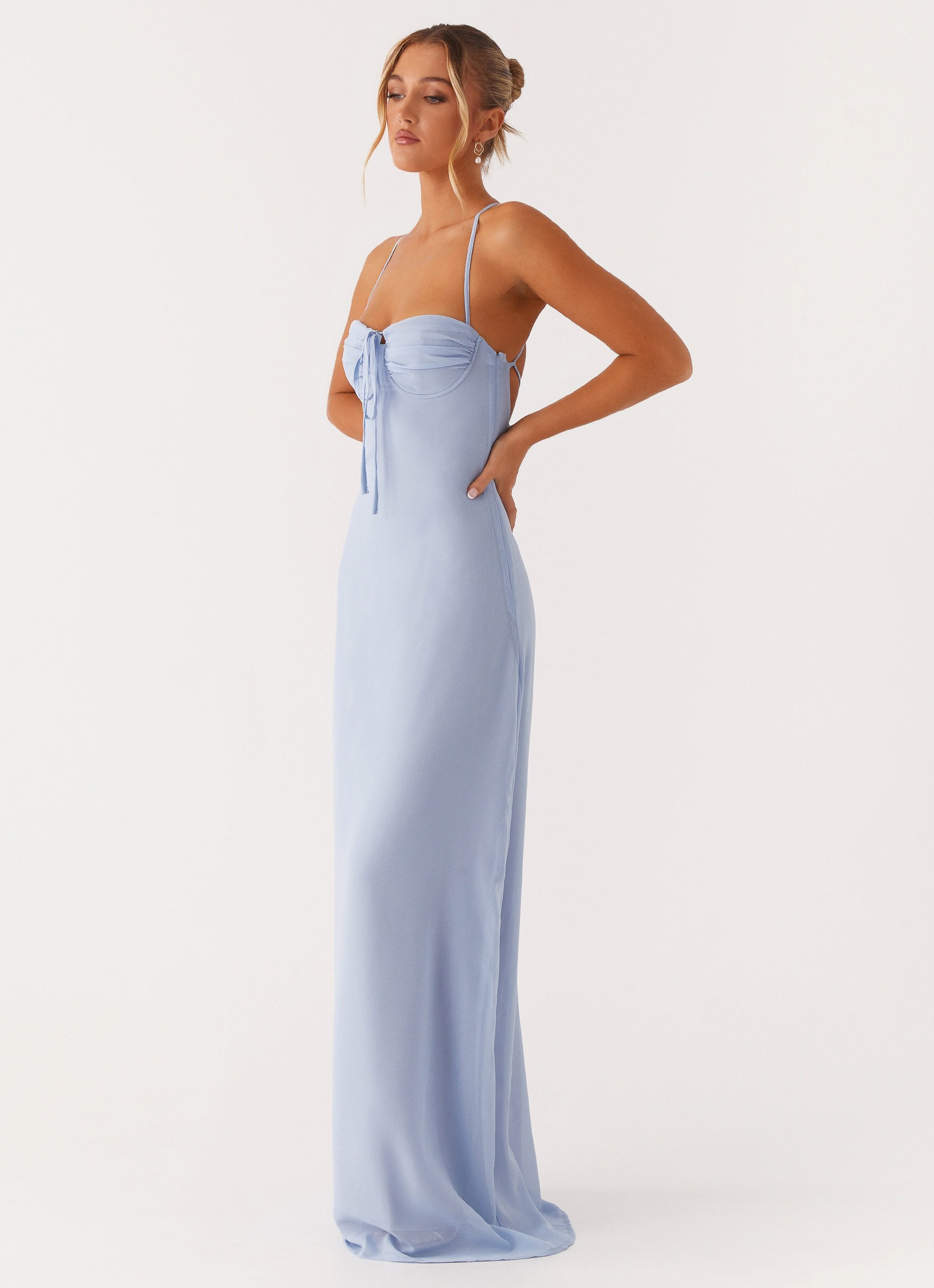 Aveline Bustier Maxi Dress - Blue Peppermayo Aveline Bustier Maxi Dress - Blue Peppermayo