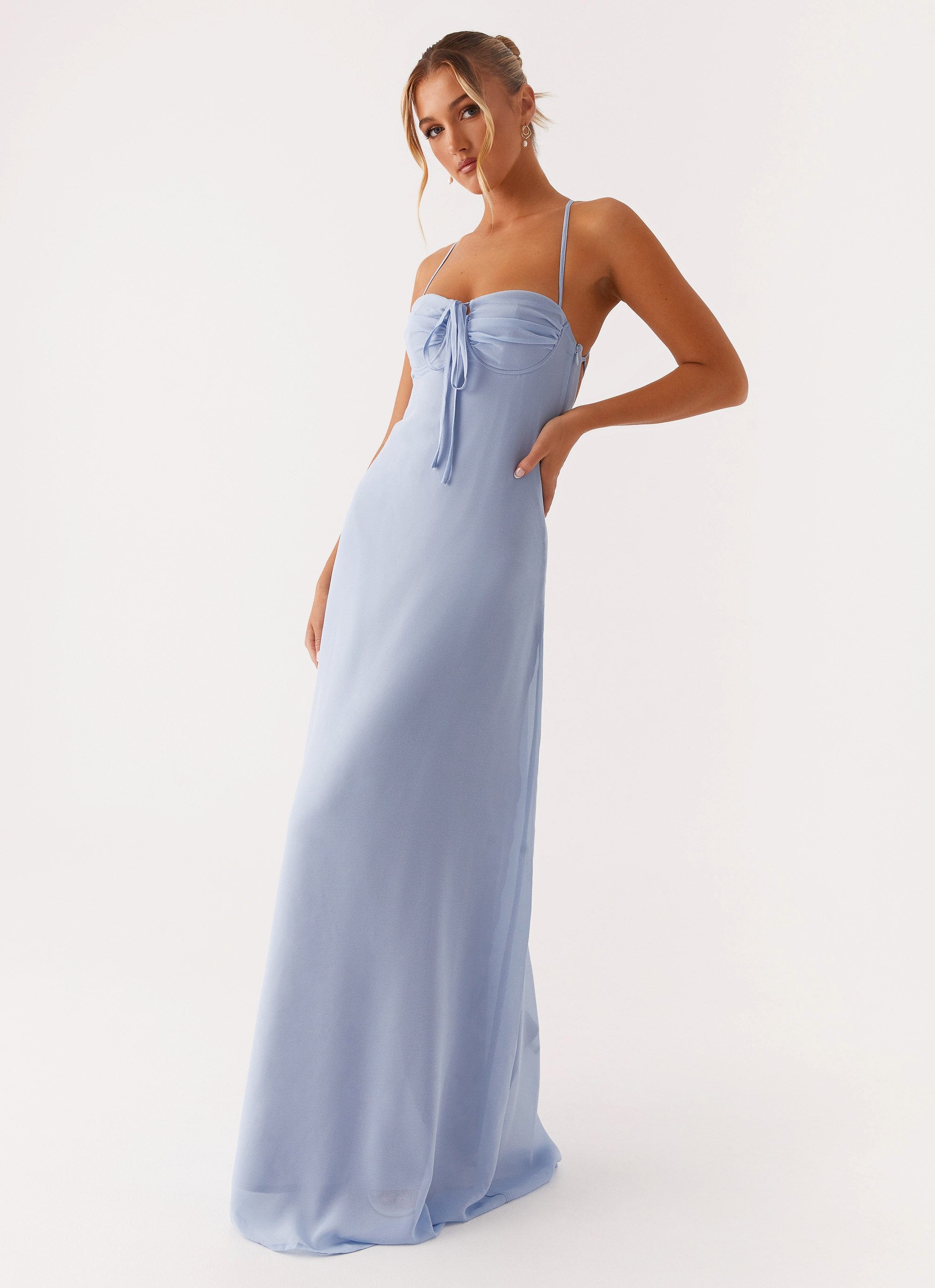 Aveline Bustier Maxi Dress - Blue Peppermayo Aveline Bustier Maxi Dress - Blue Peppermayo