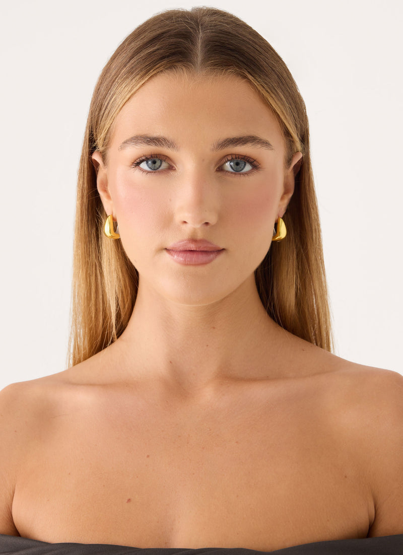 Bella Earrings - Gold Silver Metal