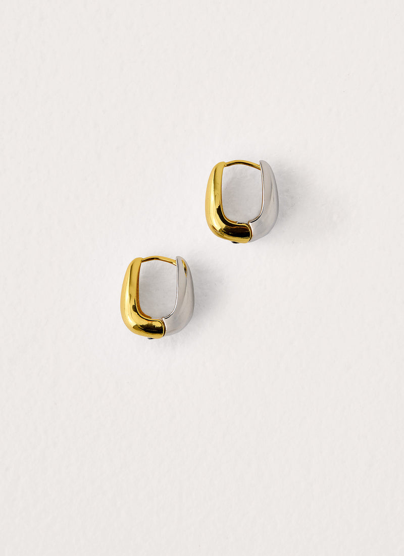 Bella Earrings - Gold Silver Metal