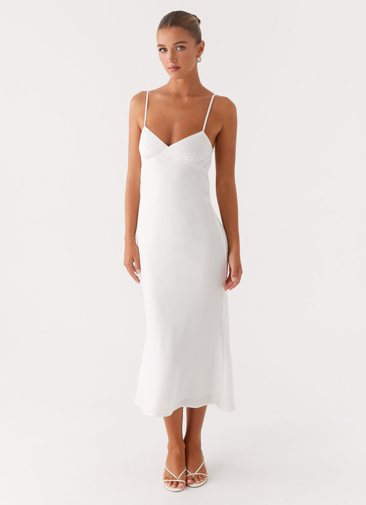Shop Formal Dress - Peppermayo Exclusive Bentley Midi Dress - White third image