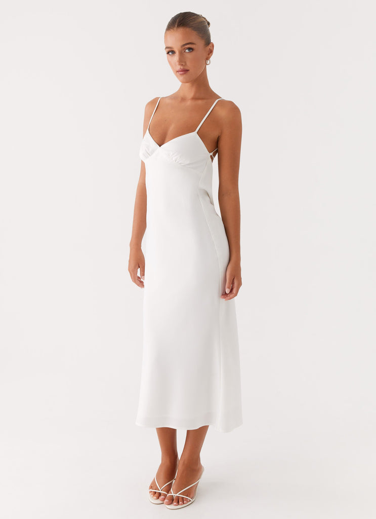 Shop Formal Dress - Peppermayo Exclusive Bentley Midi Dress - White sixth image