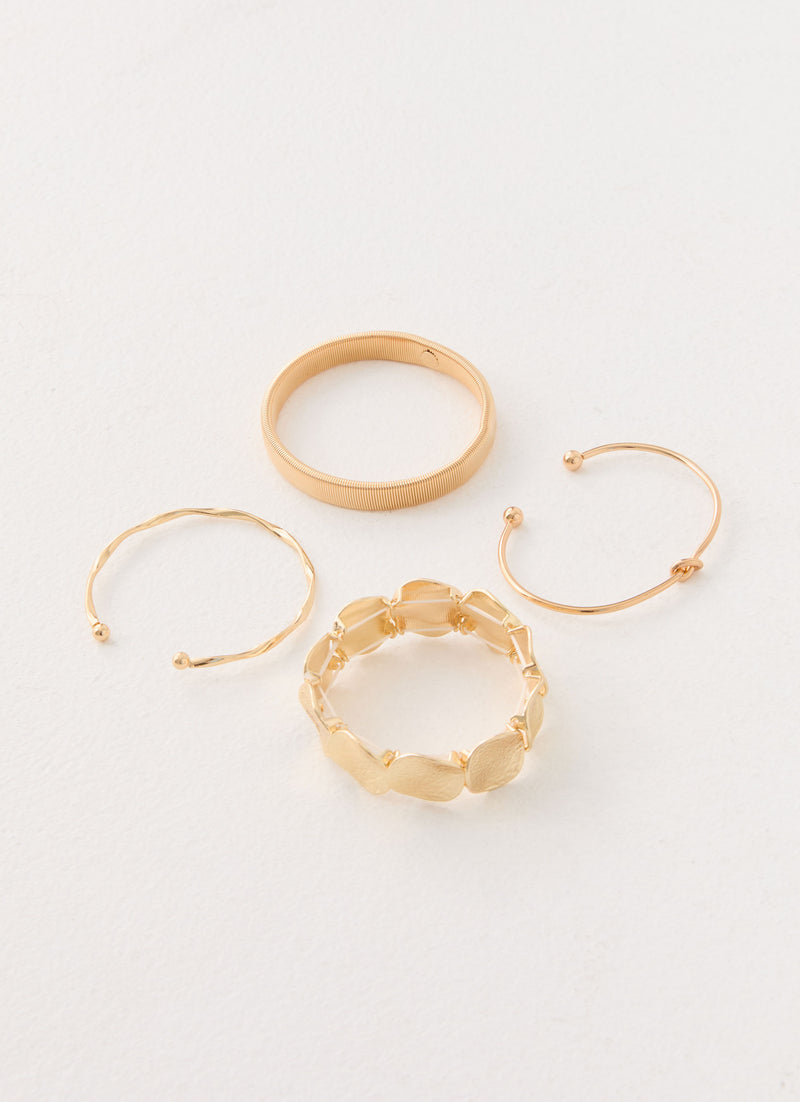 Blossom Stack Bracelets - Gold