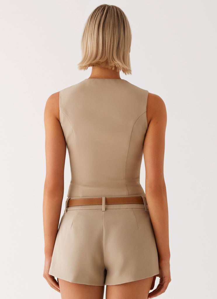 Collective Tops - Peppermayo Exclusive Bonny Fitted Top - Brown fifth image