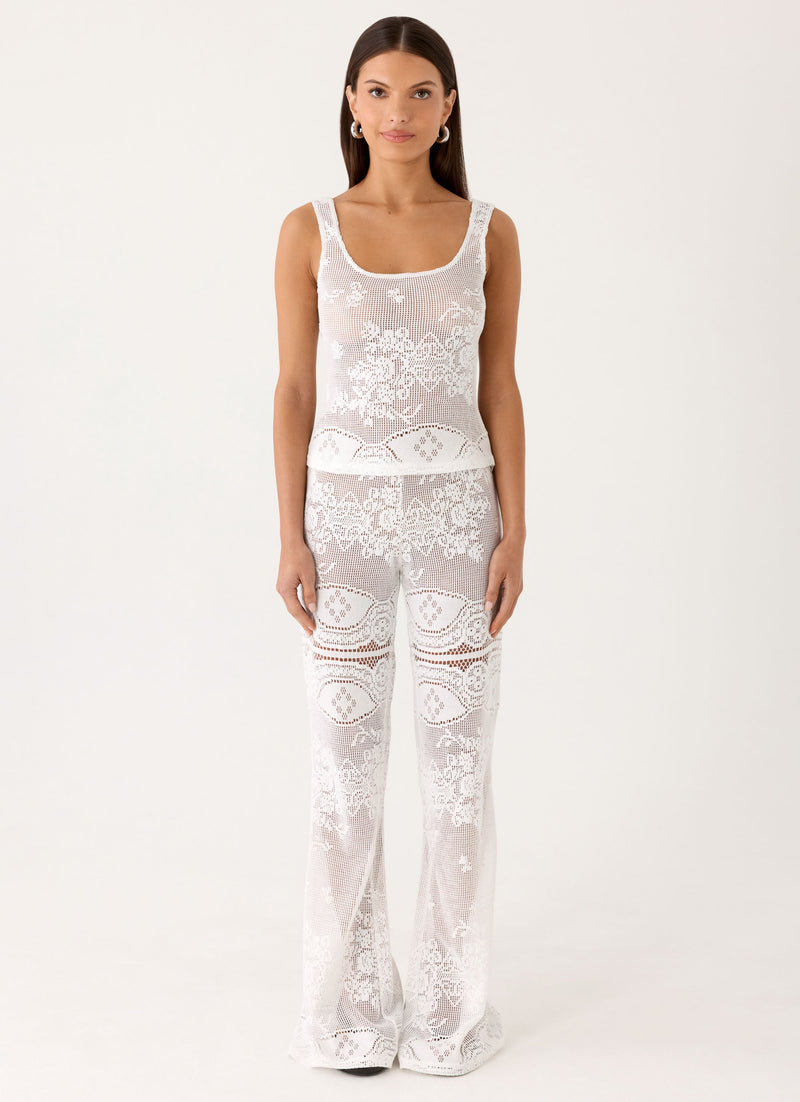Bosten Low Rise Pants - White