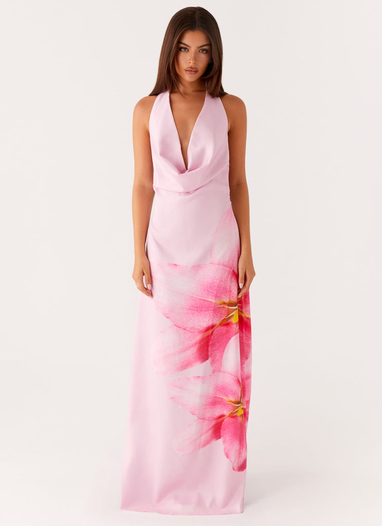 Collective Swimwear - Peppermayo Exclusive Bryony Cowl Maxi Dress - Pink fourth image