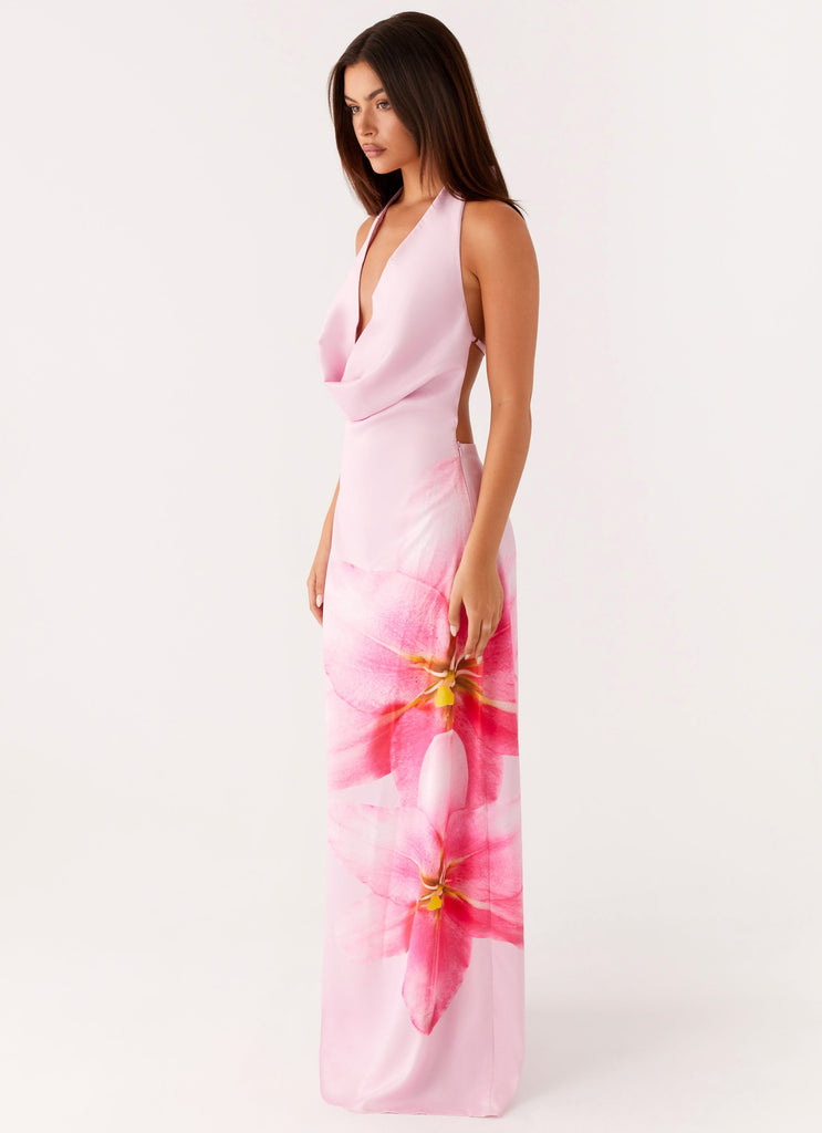 Collective Swimwear - Peppermayo Exclusive Bryony Cowl Maxi Dress - Pink fifth image