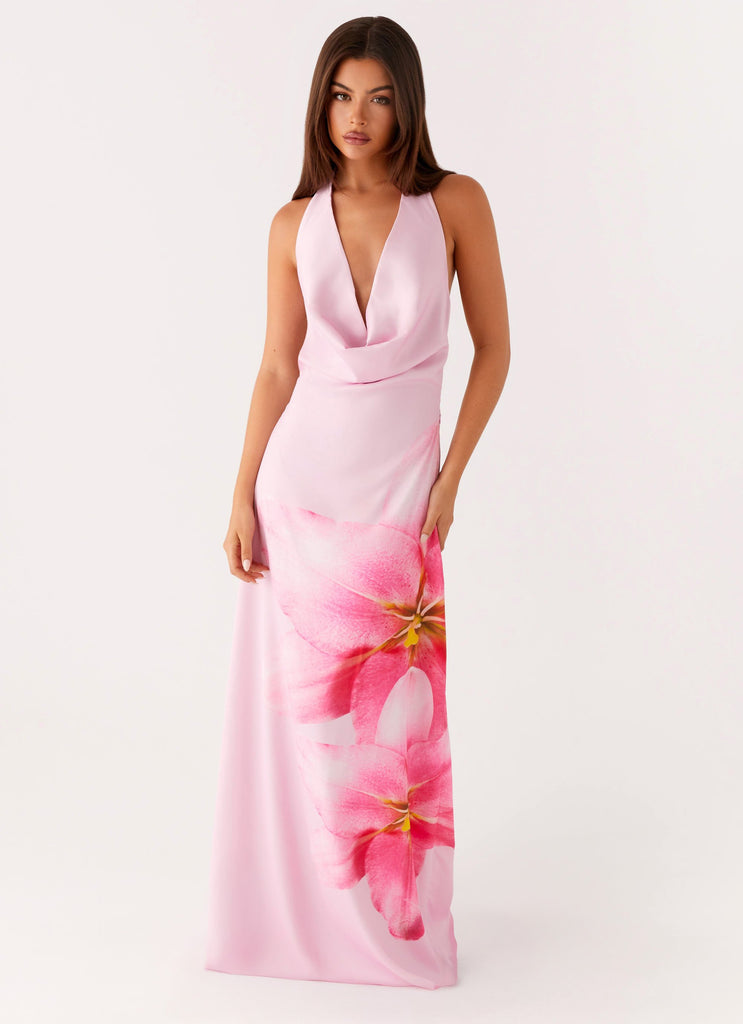 Collective Swimwear - Peppermayo Exclusive Bryony Cowl Maxi Dress - Pink secondary image