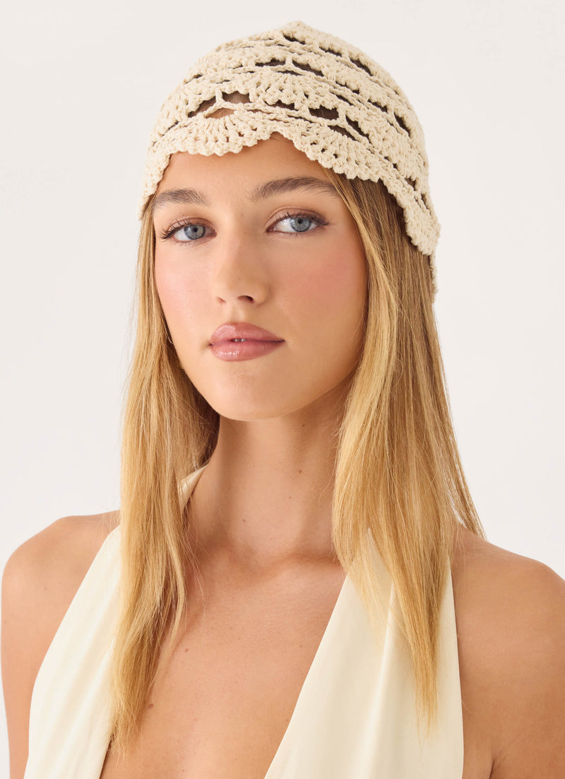 Cabana Girl Crochet Hat - Ivory