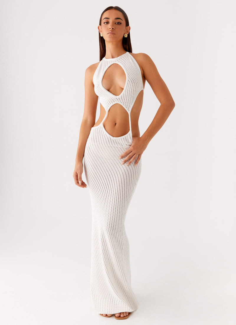 Caicos Corchet Maxi Dress White 4 Peppermayo