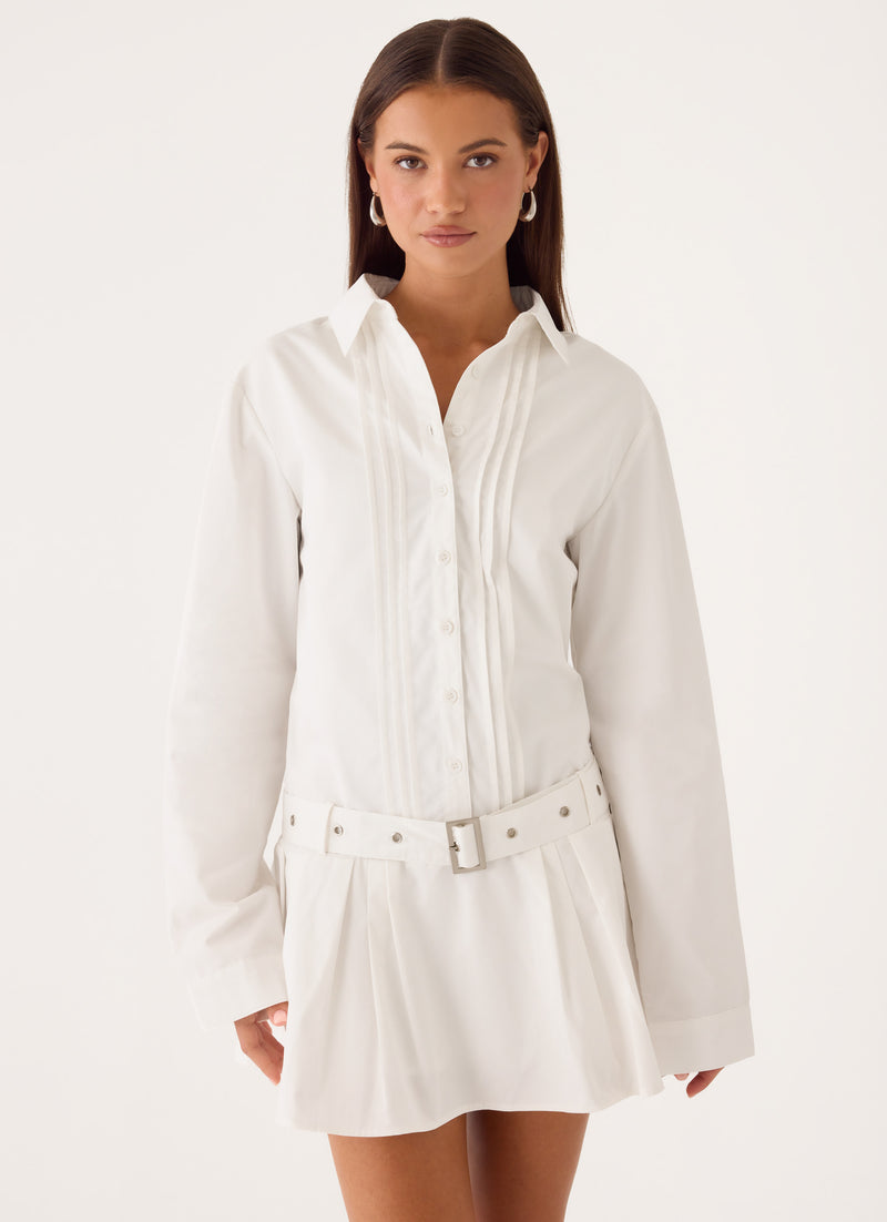 Calipso Shirt Dress - White