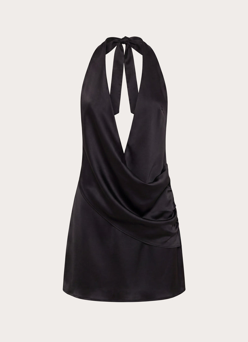 Calm Nights Mini Dress - Black