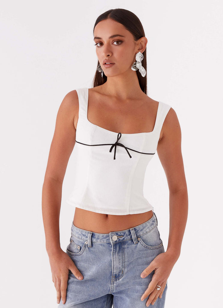 Collective Tops - Peppermayo Exclusive Cadence Top - White fourth image
