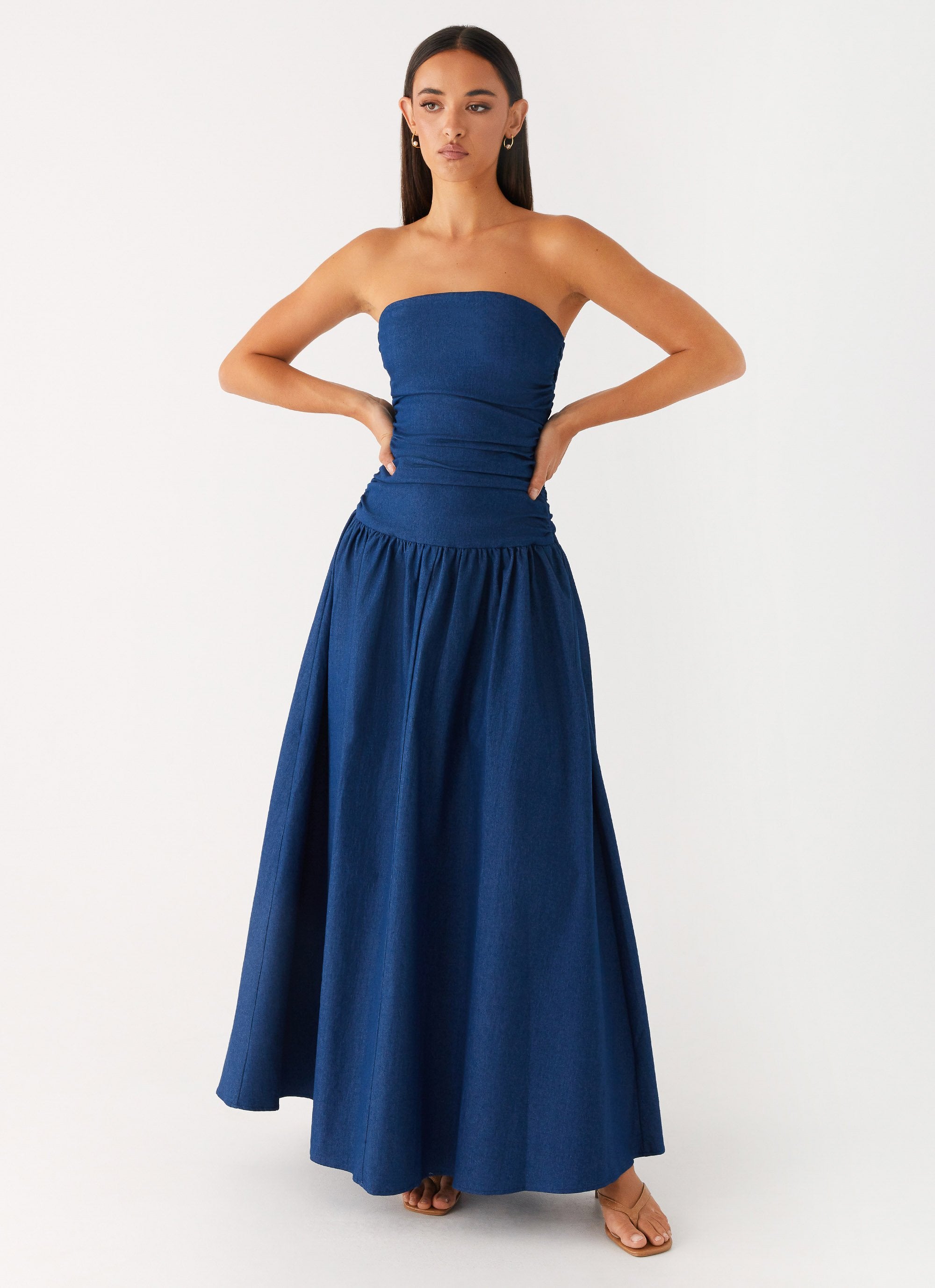 Carmel Denim Maxi Dress - Indigo Peppermayo Carmel Denim Maxi Dress - Indigo Peppermayo