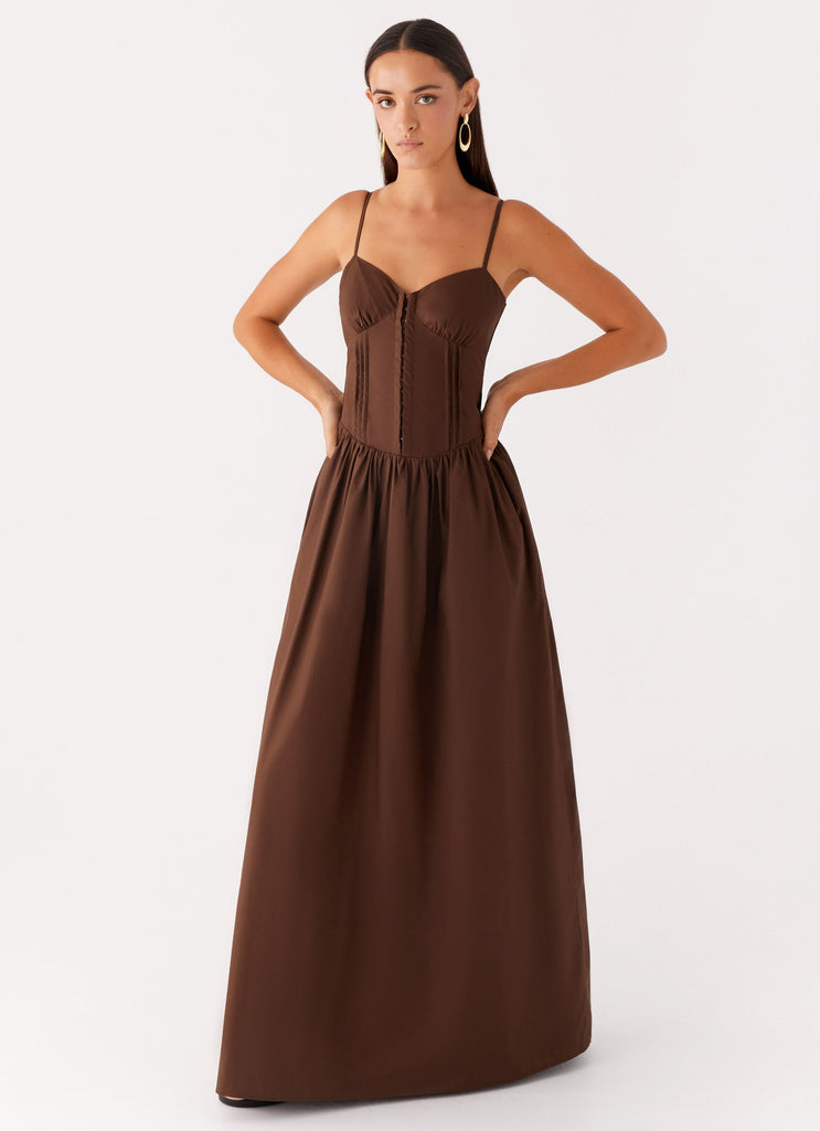 Collective Dress - Peppermayo Exclusive Cerys Maxi Dress - Chocolate image 1