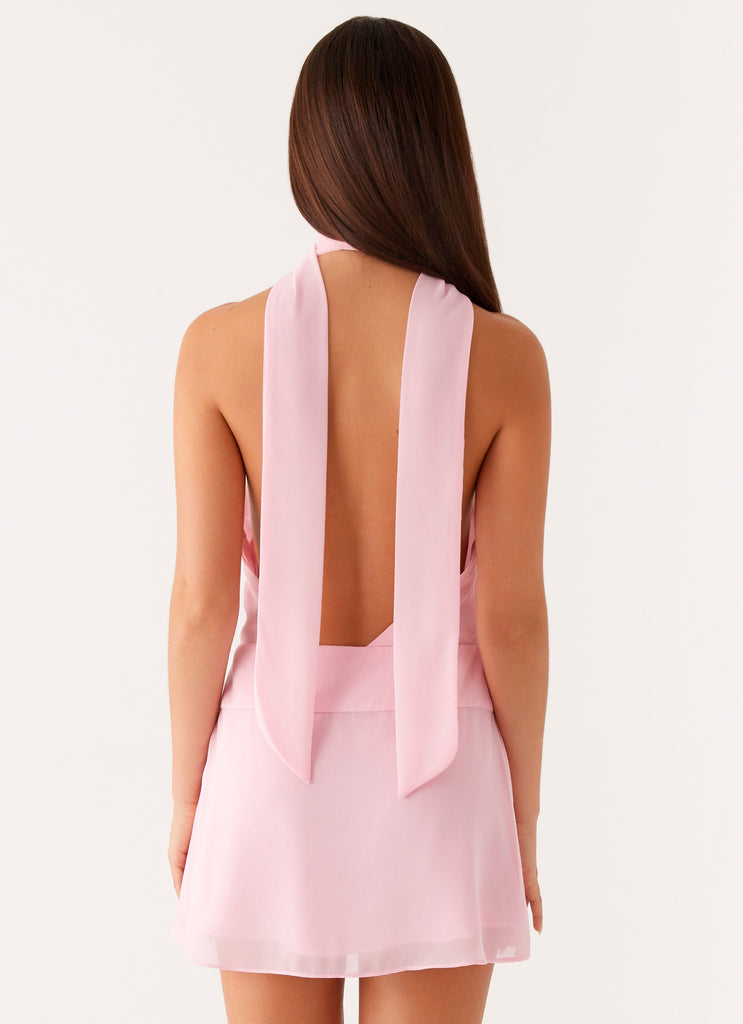 Collective Swimwear - Peppermayo Exclusive Chantal Backless Scarf Mini Dress - Pink fifth image