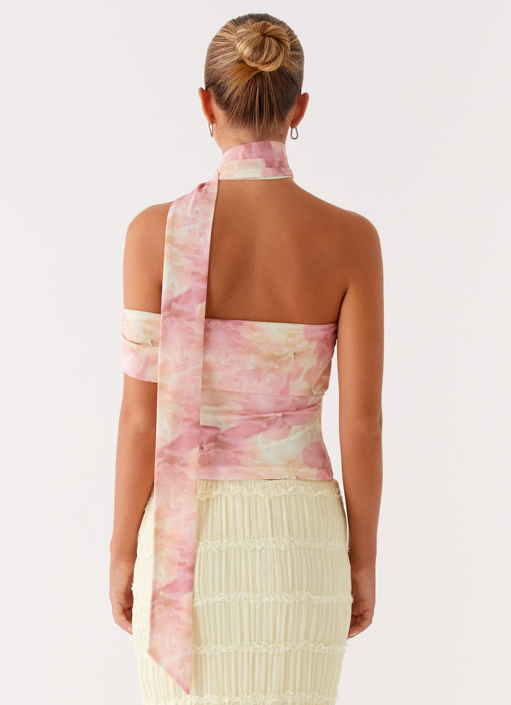 Collective Tops - Peppermayo Exclusive Christal Scarf Top - Floral Print fifth image