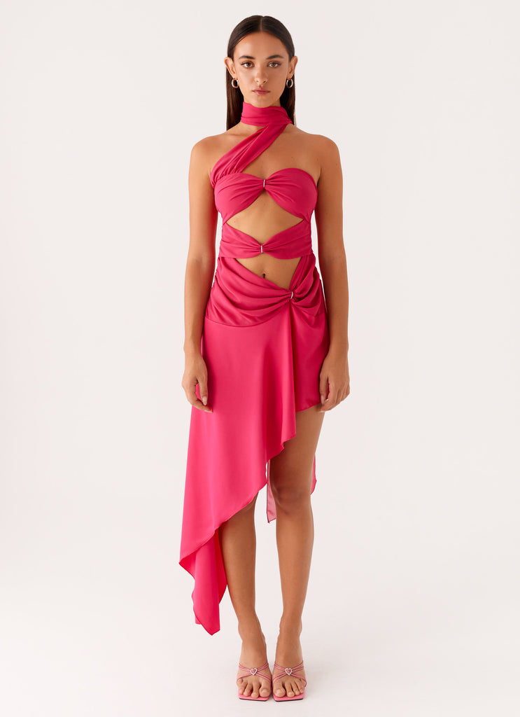 Collective Swimwear - Peppermayo Exclusive Circa Scarf Midi Dress - Hot Pink secondary image
