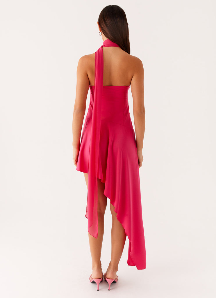 Collective Swimwear - Peppermayo Exclusive Circa Scarf Midi Dress - Hot Pink fourth image