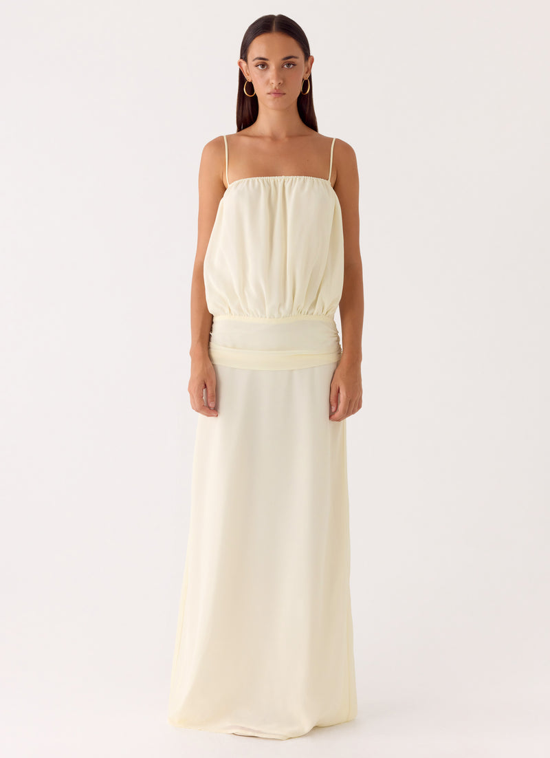 Citrus Kiss Maxi Dress - Baby Yellow