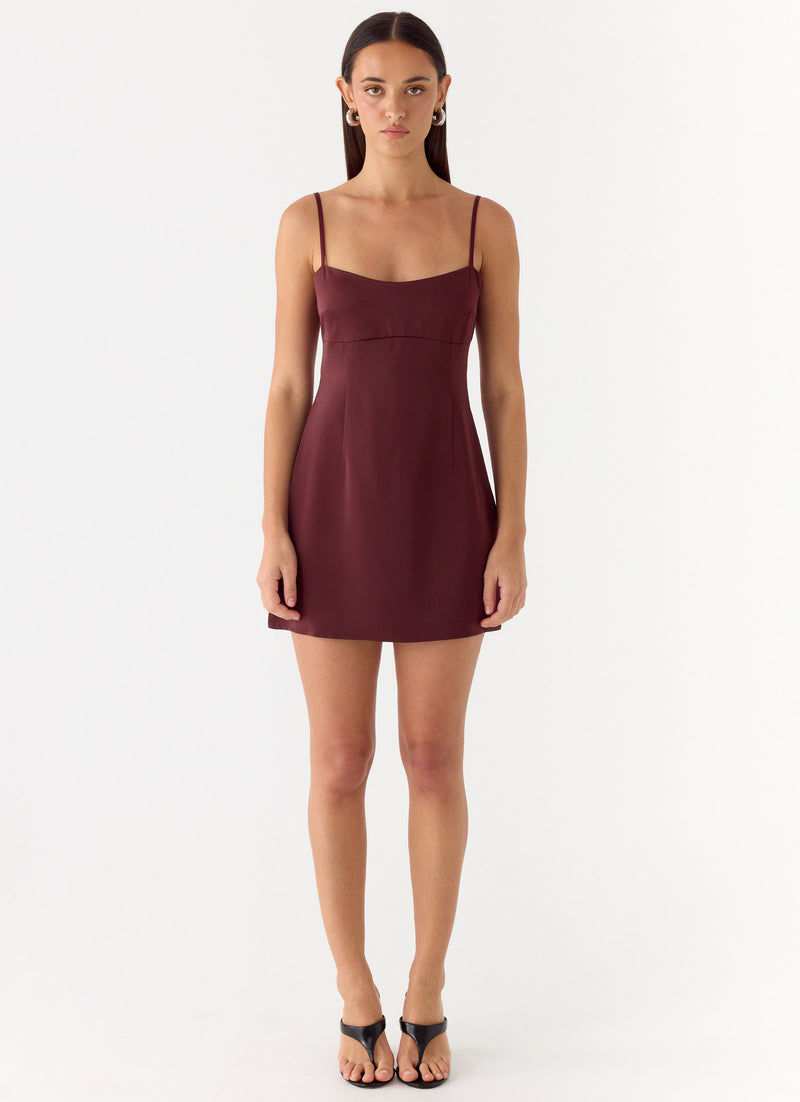 Clementine Mini Dress - Merlot