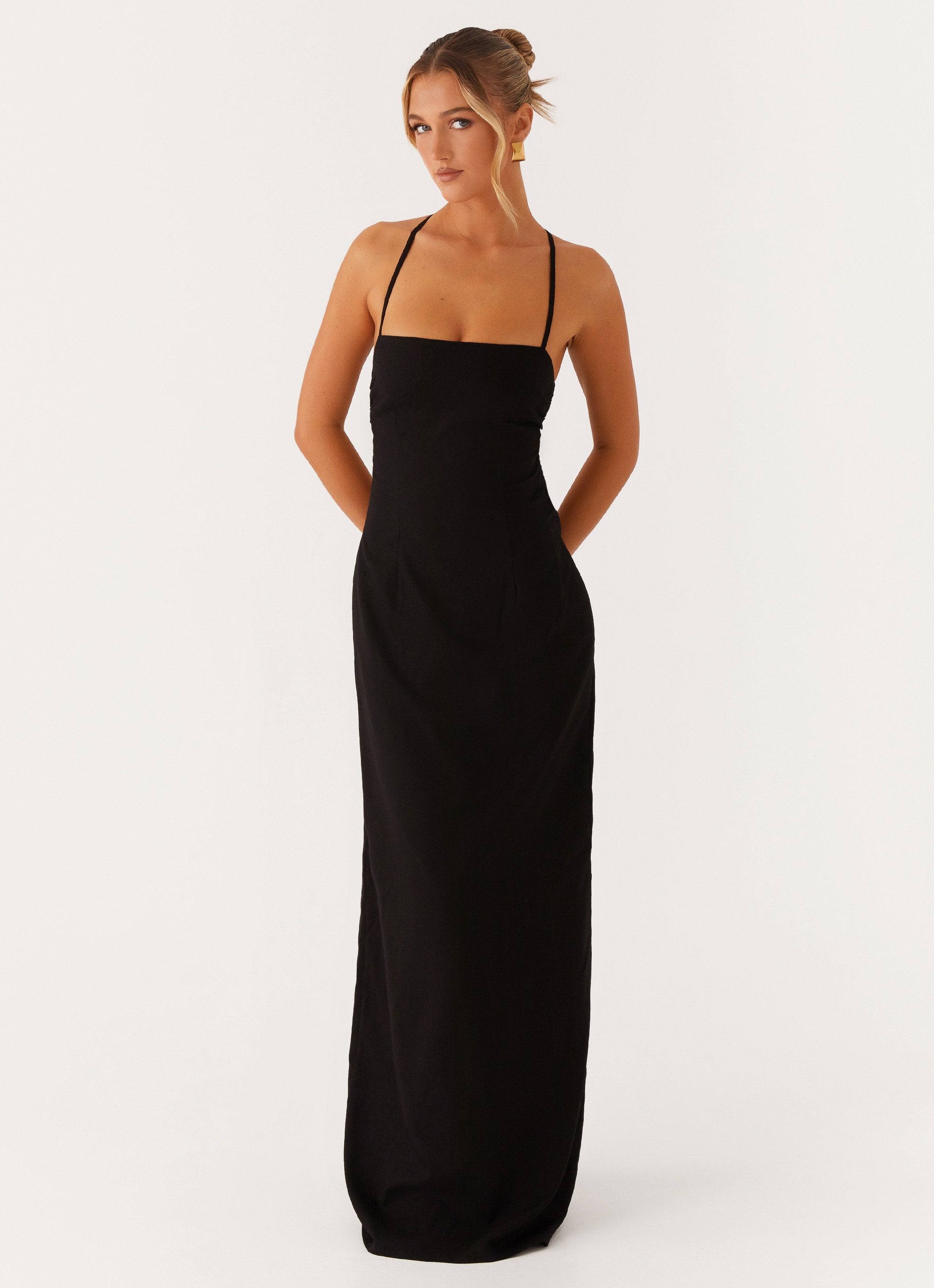 Cora Backless Maxi Dress - Black Peppermayo Cora Backless Maxi Dress - Black Peppermayo