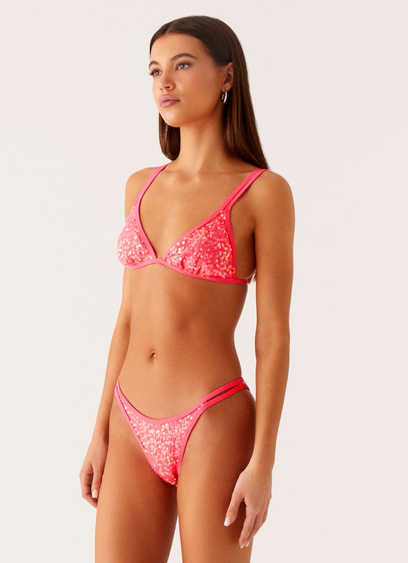 Croatia Bikini Bottoms - Pink Sequin