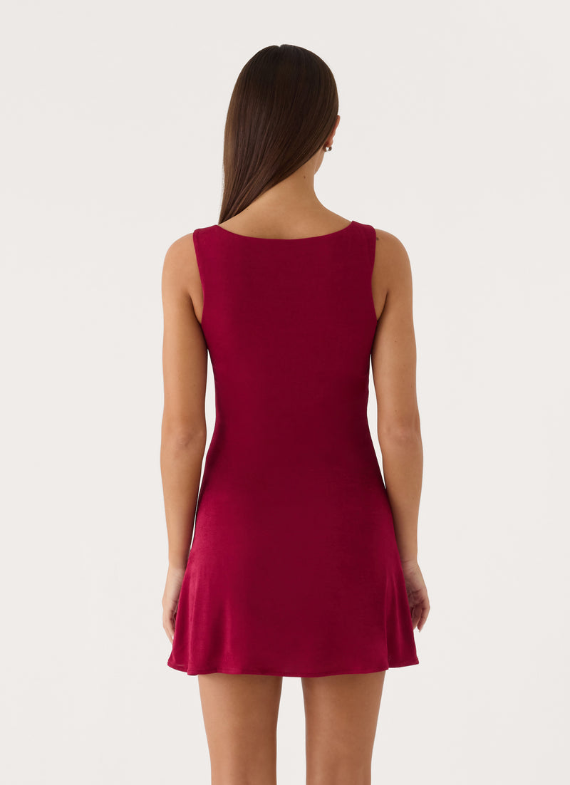 Dancia Mini Dress - Sangria