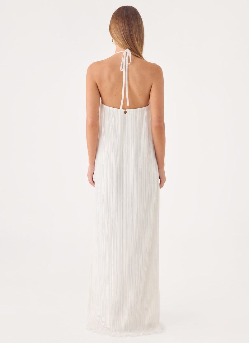 Danni Halter Maxi Dress - White