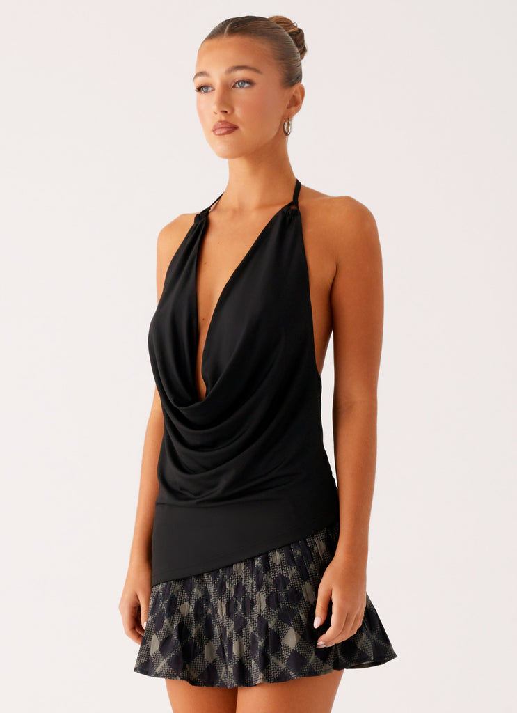 Collective Tops - Peppermayo Exclusive Dasha Cowl Top - Black secondary image