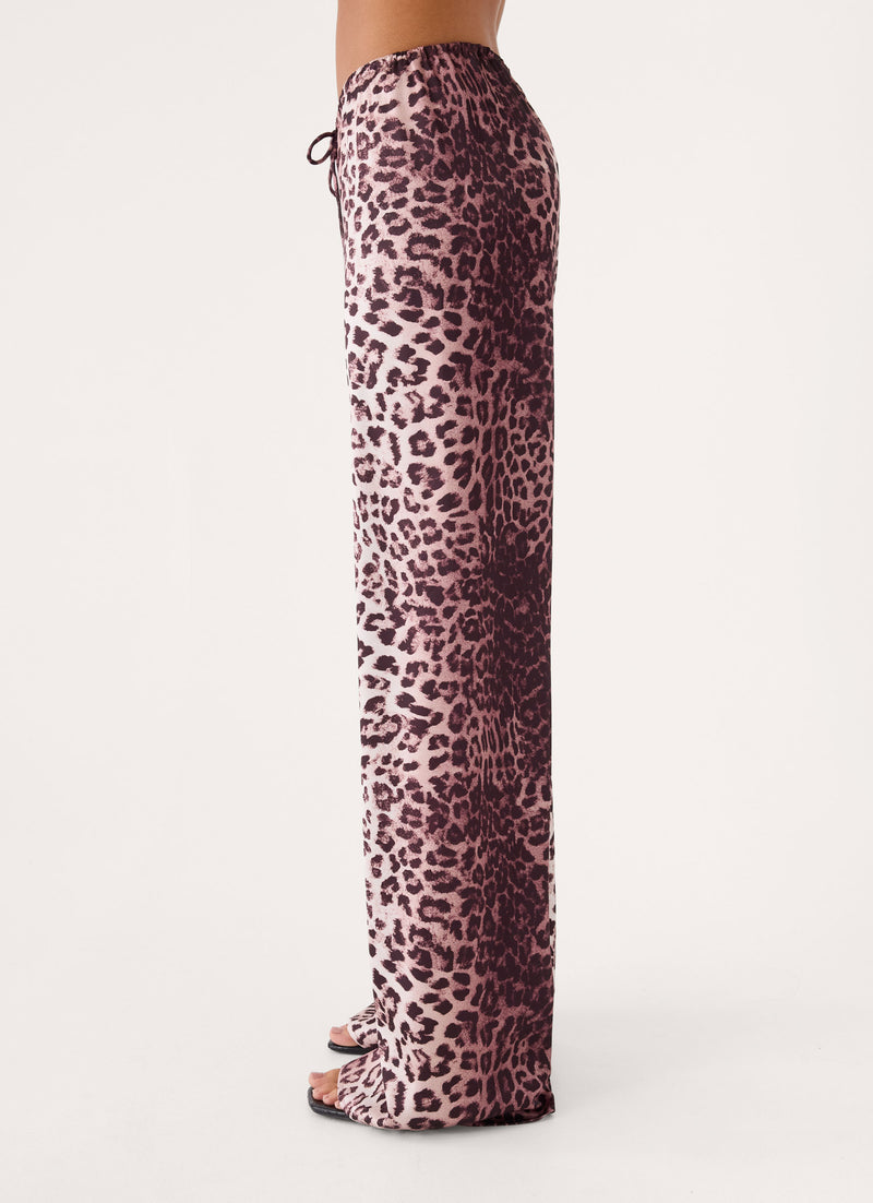 Deacon Low Rise Pants - Leopard