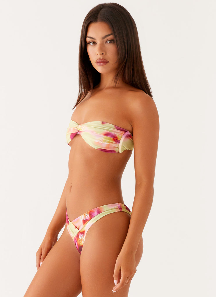 Collective Swimwear - Peppermayo Exclusive Delta Bandeau Bikini Top - Green Tropical sixth image