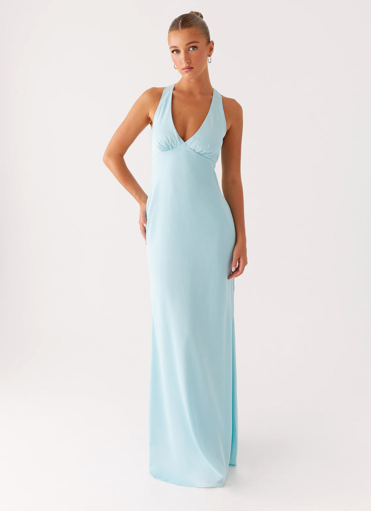 Peppermayo Exclusive Desi Halterneck Maxi Dress - Mint - View 2 | Shop Formal Dress