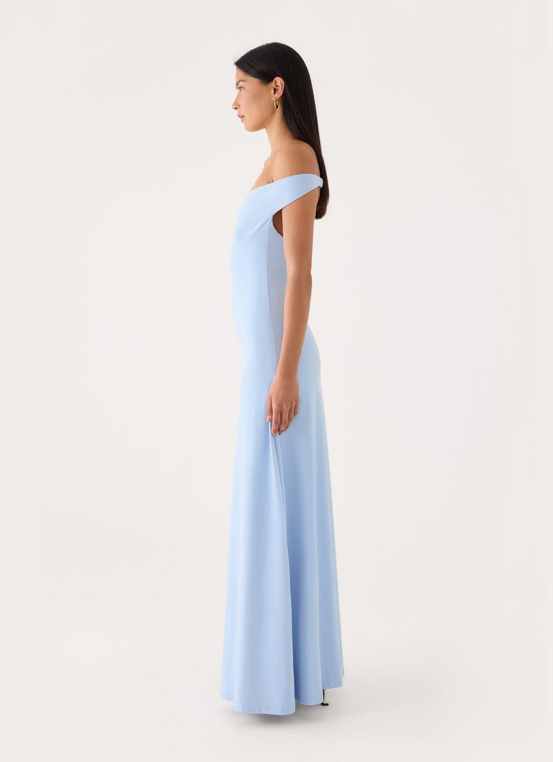 Diranda Off Shoulder Maxi Dress - Blue